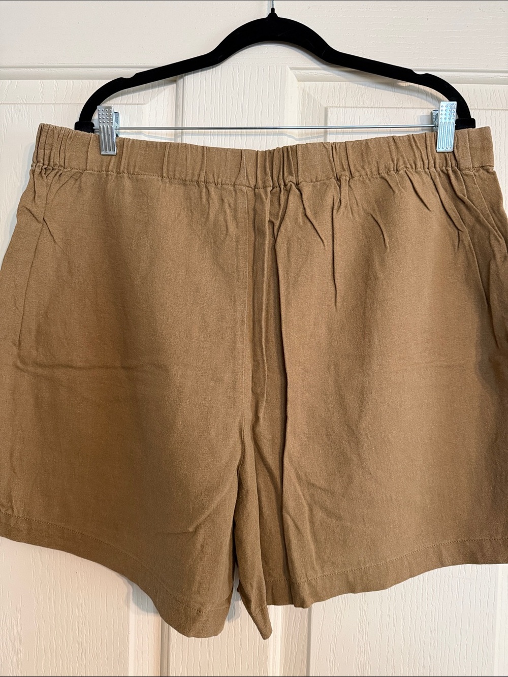 Banana Republic Tan Linen-Blend Pull-On Shorts with Pockets XL - Picture 3 of 3